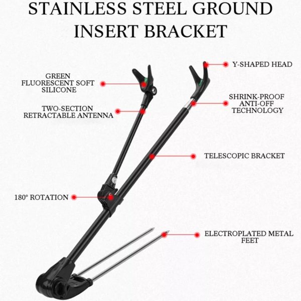 Stand Bracket Tiang Pemengang Joran Pancing Stainless Teleskopik 1.2 M