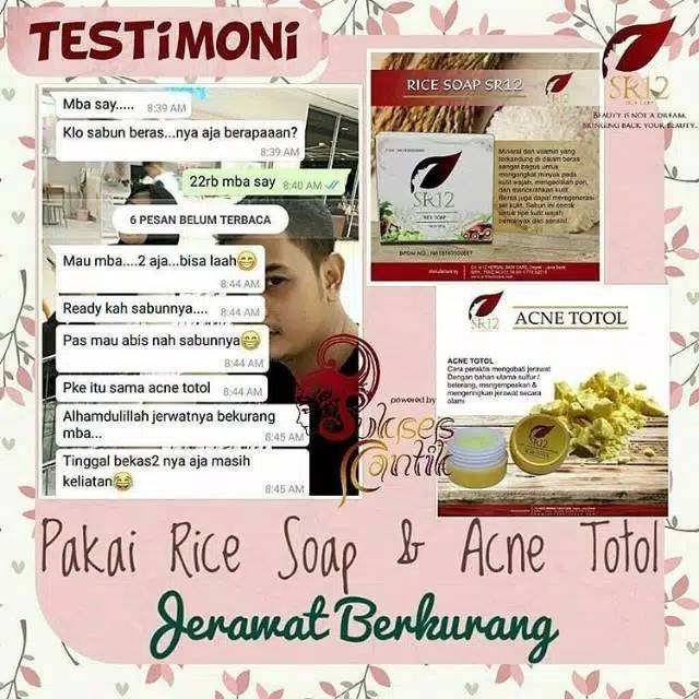 SABUN BERAS HERBAL SR12 RICE HERBAL SOAP Sabun Jerawat Sabun Wajah Berjerawat Berminyak Sensitif