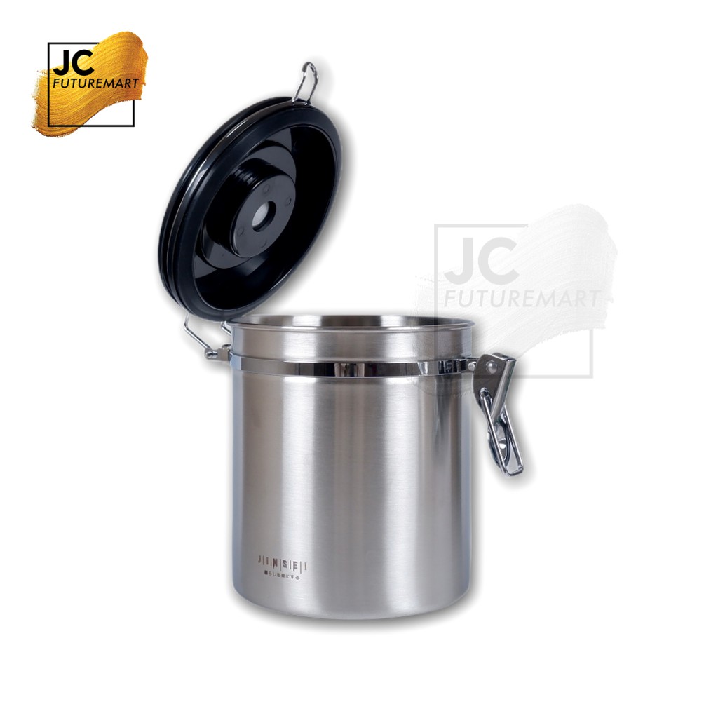 COFFEE STORAGE WITH VALVE + DATE 1500ML - TOPLES KOPI KEDAP UDARA