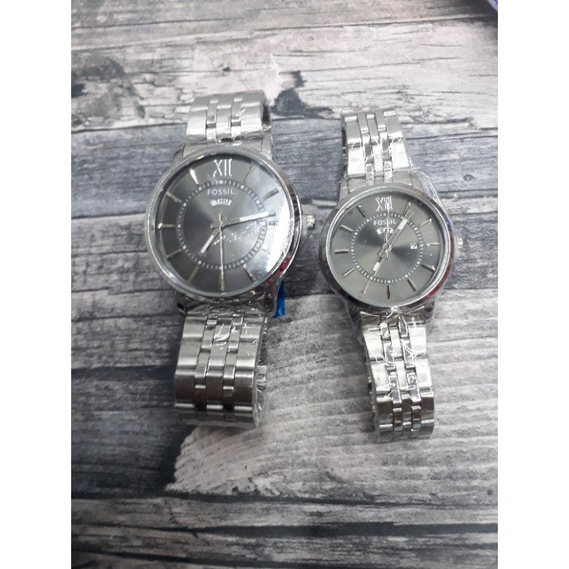 JAM TANGAN COUPEL JAM TANGAN SEPASANG TANGGAL HARI AKTIF STANLES STEEL