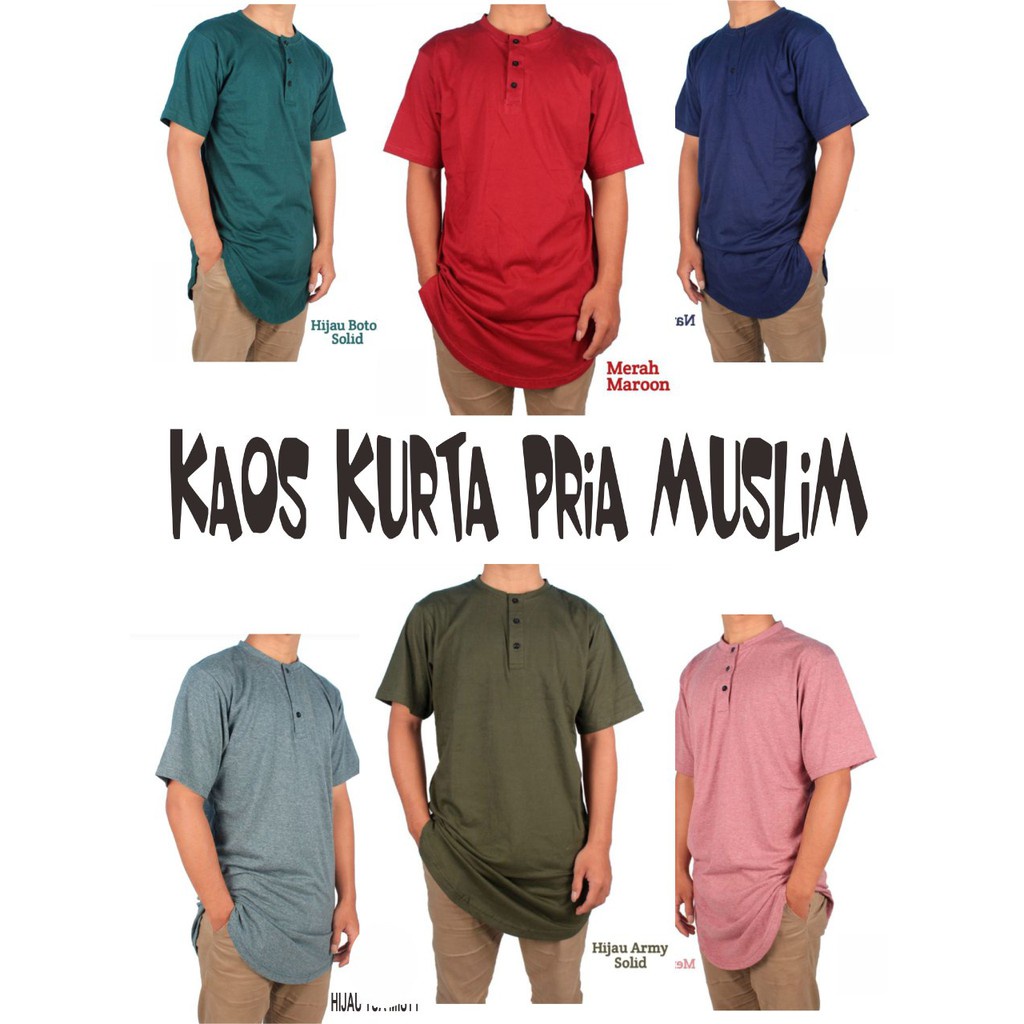 KAOS KURTA PE LENGAN PENDEK / KOKO KURTA  PE LENGAN PENDEK / LONGLINE KURTA PE LENGAN PENDEK
