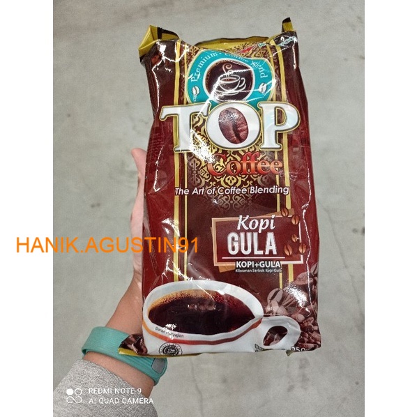 

TOP Kopi Gula 2 In 1 Pack 10X25GR / Kopi Bubuk Hitam Instan Top Kopi SS91