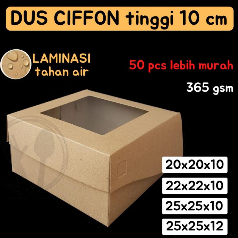 DUS CHIFFON SIFON CIFON CIFFON KUE TAR ROTI ULANG TAHUN KRAFT JENDELA WINDOW LAMINASI BOX KUE ULANG TAHUN ROTI TART box tart kotak kue chiffon cake puding 20x20x10 dus 22x22x10 dus catering dus kue bolu kemasan kue kotak kue tart dus kraft 25x25x10 box