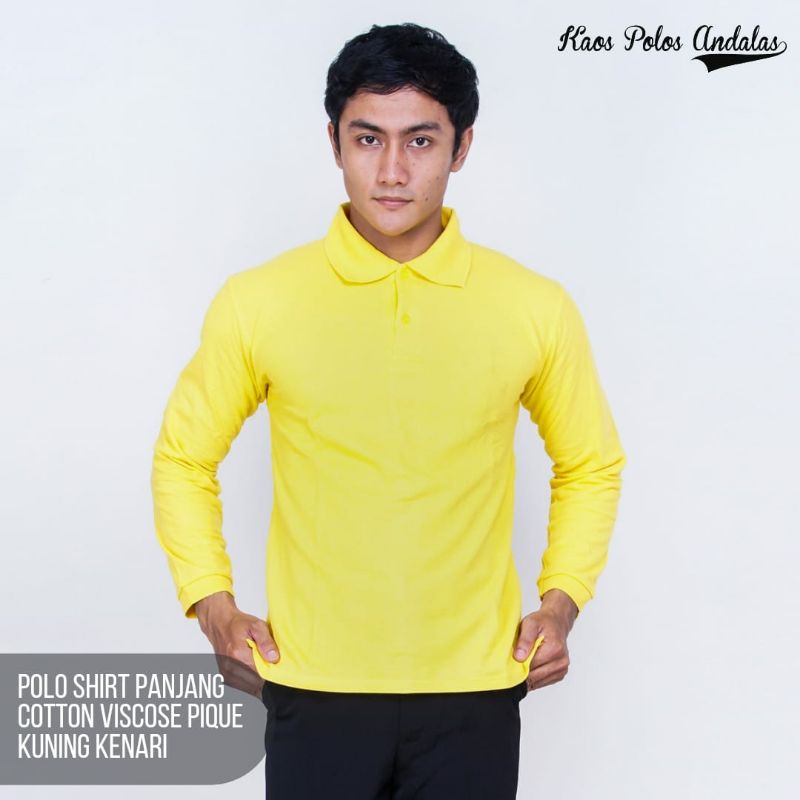 POLO SHIRT COTTON PIQUE PANJANG SERI WARNA 2