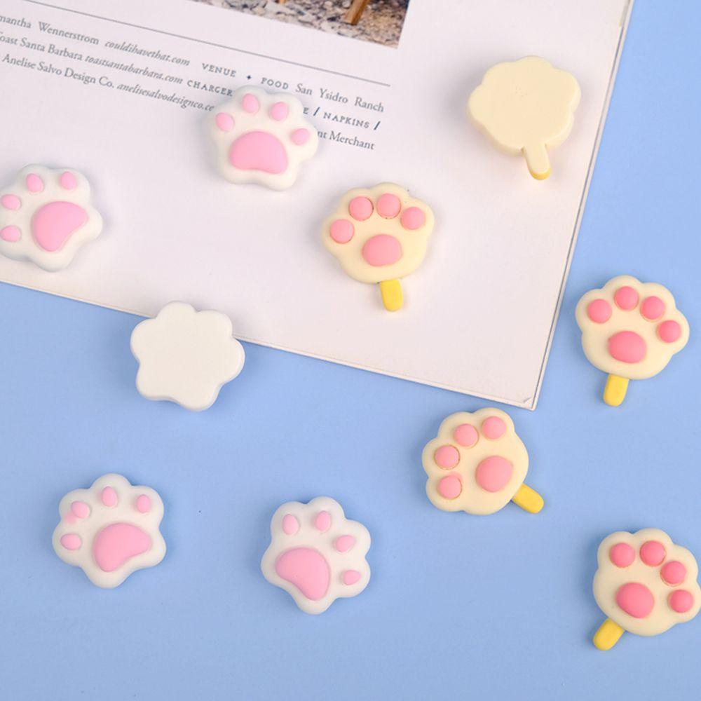 AUGUSTINA Agustina Cat Claw Nail charms Cute Kawaii Resin Flatback Dekorasi Telepon DIY Perlengkapan Kerajinan Manikur Aksesoris