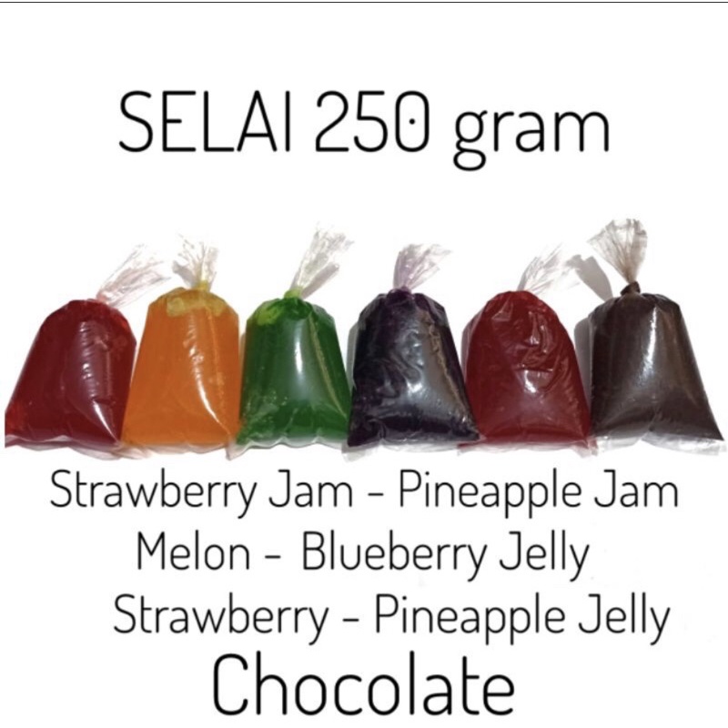 

250 GRAM SELAI ANEKA BUAH/ SELAI ROTI BAKAR TAWAR/SELAI MERK JAIN JAMY