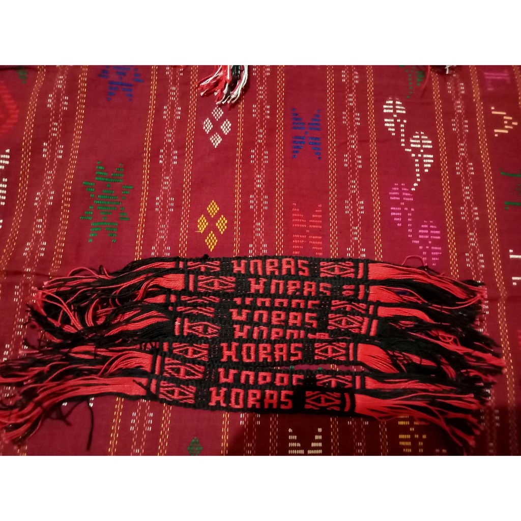 gelang unik etnik batak-Merah Maroon