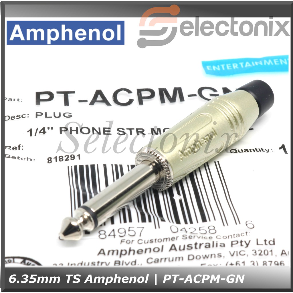 Jack Audio 1/4&quot; TS-Mono | Amphenol [PT-ACPM-GN]