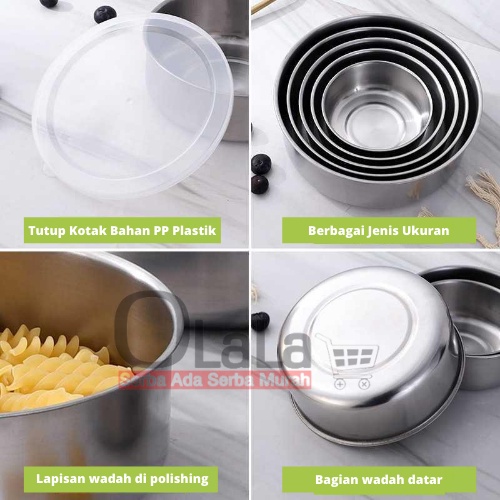 Tempat Makan Bulat Serbaguna 1set (5pcs) CH-4516