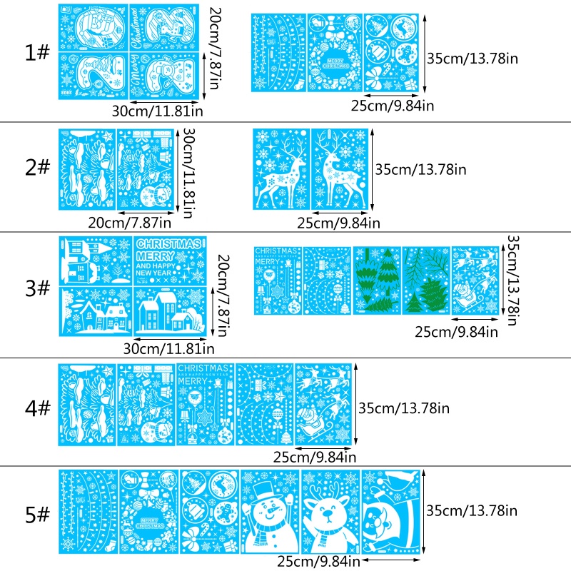 Stiker Jendela Decal Desain Natal Untuk Dekorasi