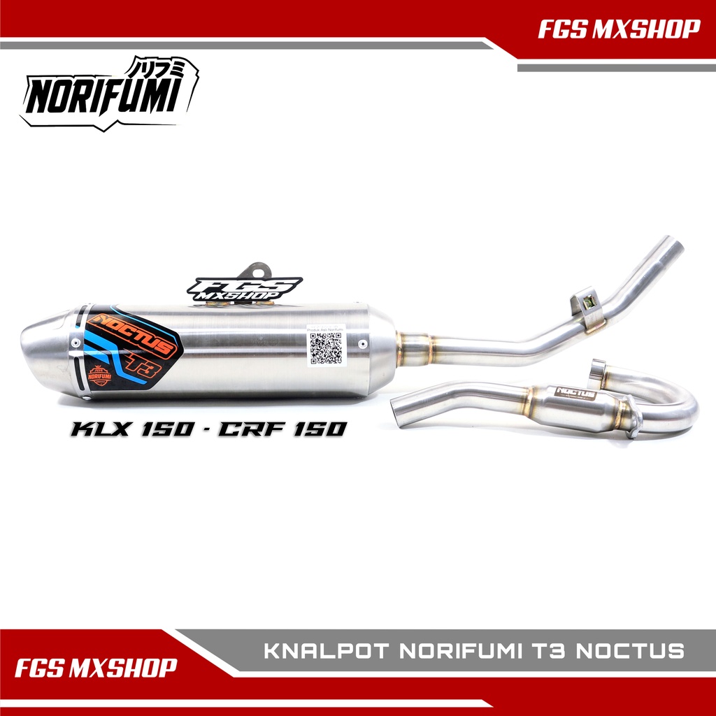 KNALPOT NORIFUMI NOCTUS T3 KLX CRF KNALPOT RACING KLX CRF NORIFUMI RV1 T3 NOCTUS ORIGINAL NORIFUMI