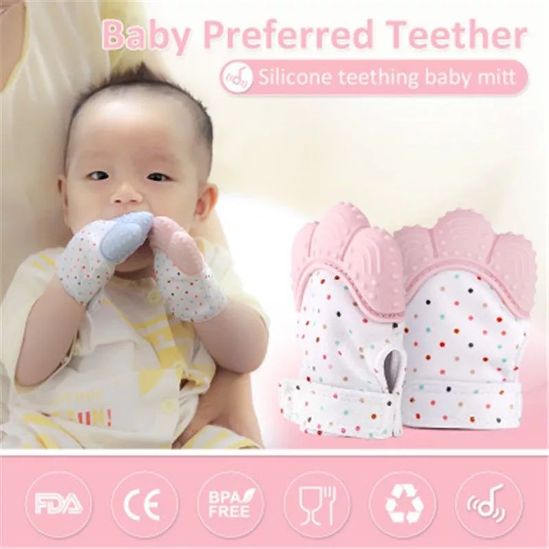 Baby Mitten Teether Sarung Tangan Gigitan Bayi Teether Bayi