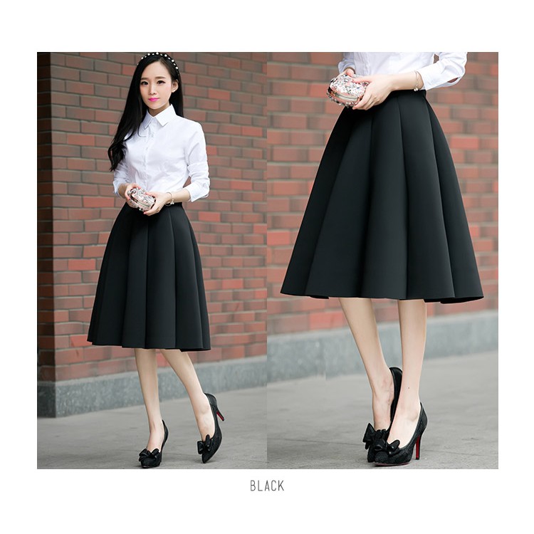 [*8-20] Miranda space cotton skirt/rok midi/rok kerja/ rok wanita