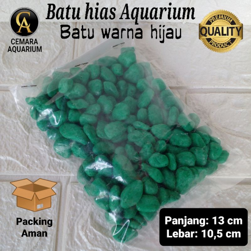 Batu hias aquarium/ batu warna hijau/ hiasan aquarium/ aquarium