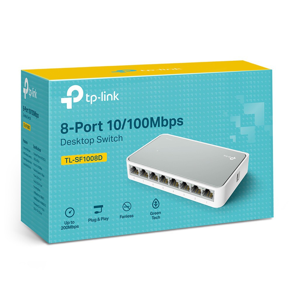 TP Link TLSF1008D 8 Port LAN 10/100 Mbps Desktop Switch HUB Shopee