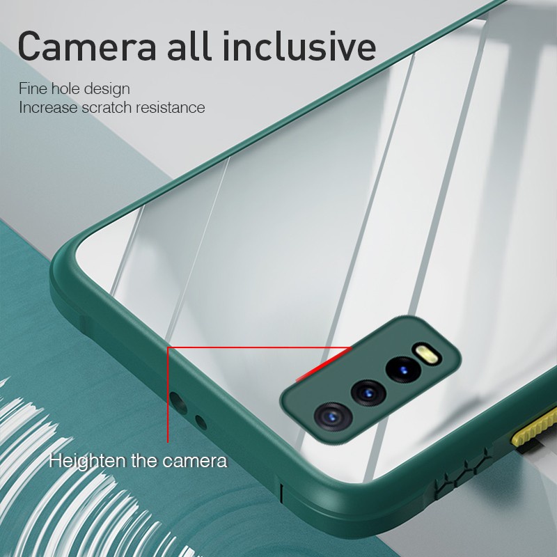 VIVO Y12S Y12S 2021 Y20 Y20S Y20 2021 Y20S G X50 X50 PRO CASE SOFT MIQILIN UME TRANSPARAN HARDCASE FUZE CASING PROTECT CAMERA COVER PELINDUNG KAMERA Y20 S G