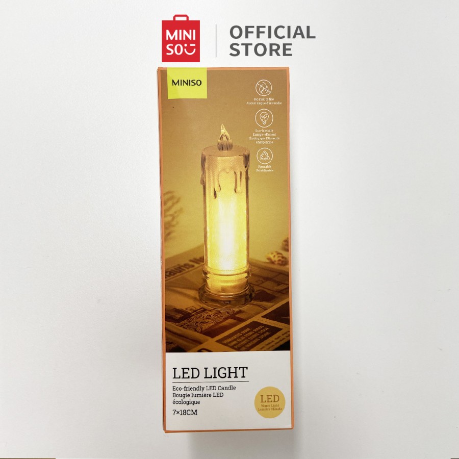 MINISO Lampu LED Lilin Elektrik Lilin Mini Lampu Tidur Dekorasi Rumah - 9.5cm