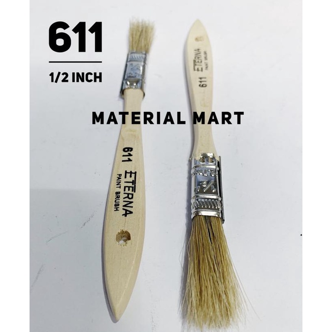 (1 PC) Kuas Eterna 1/2 Inch | Kuas 611 1/2" | Kuas Cat Eterna 611 1/2