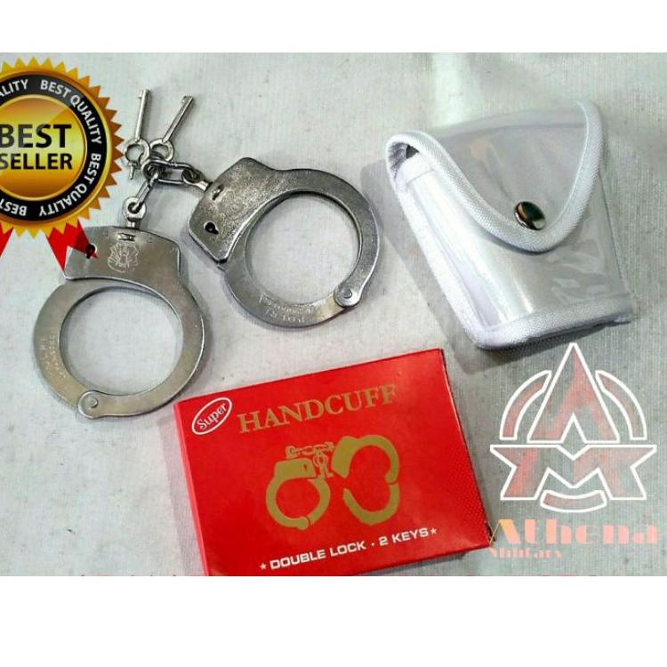 Laris✪ Borgol Tangan | Handcuff | Borgol security | Borgol polisi + sarung 69