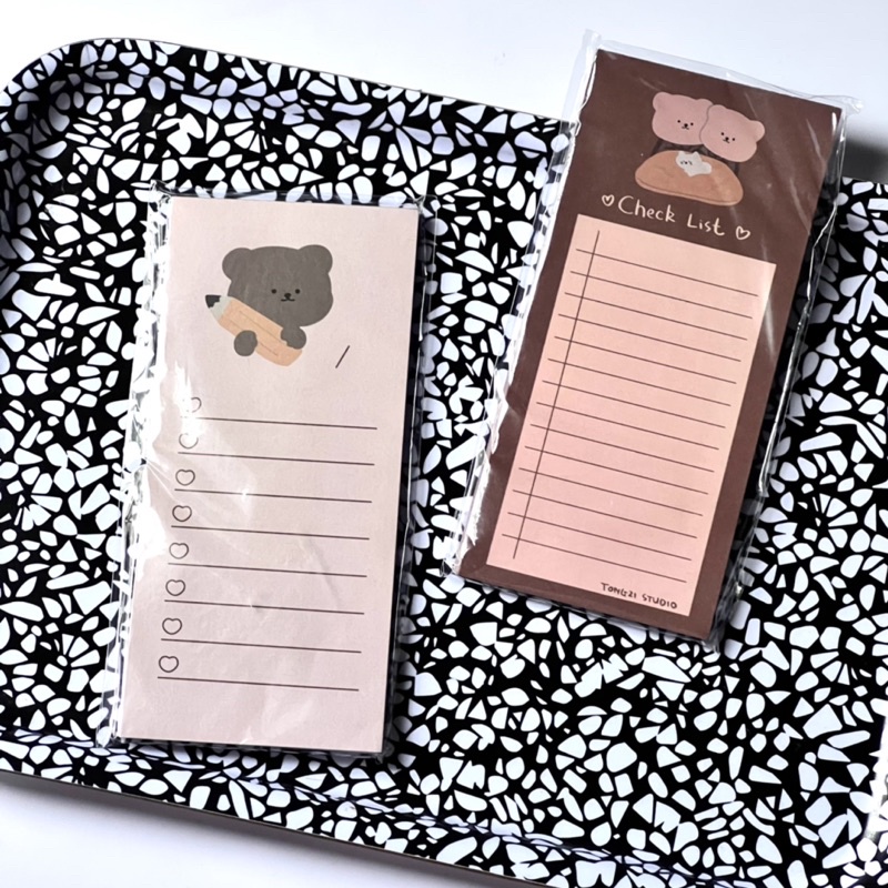 

Memo Pad Brown Bear Motif Beruang Korean Lucu Aesthetic