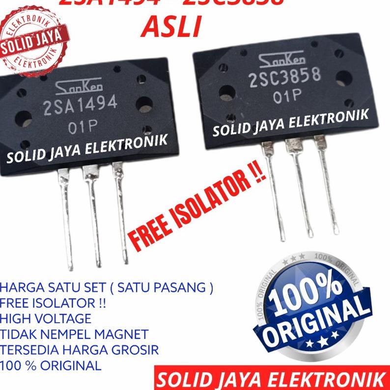 ✶ TR FINAL SANKEN 2SA1494 2SC3858 ASLI ORI TRANSISTOR 2SA 1495 2SC 3858 A1495 C3858 SANKEN ORI ASLI 