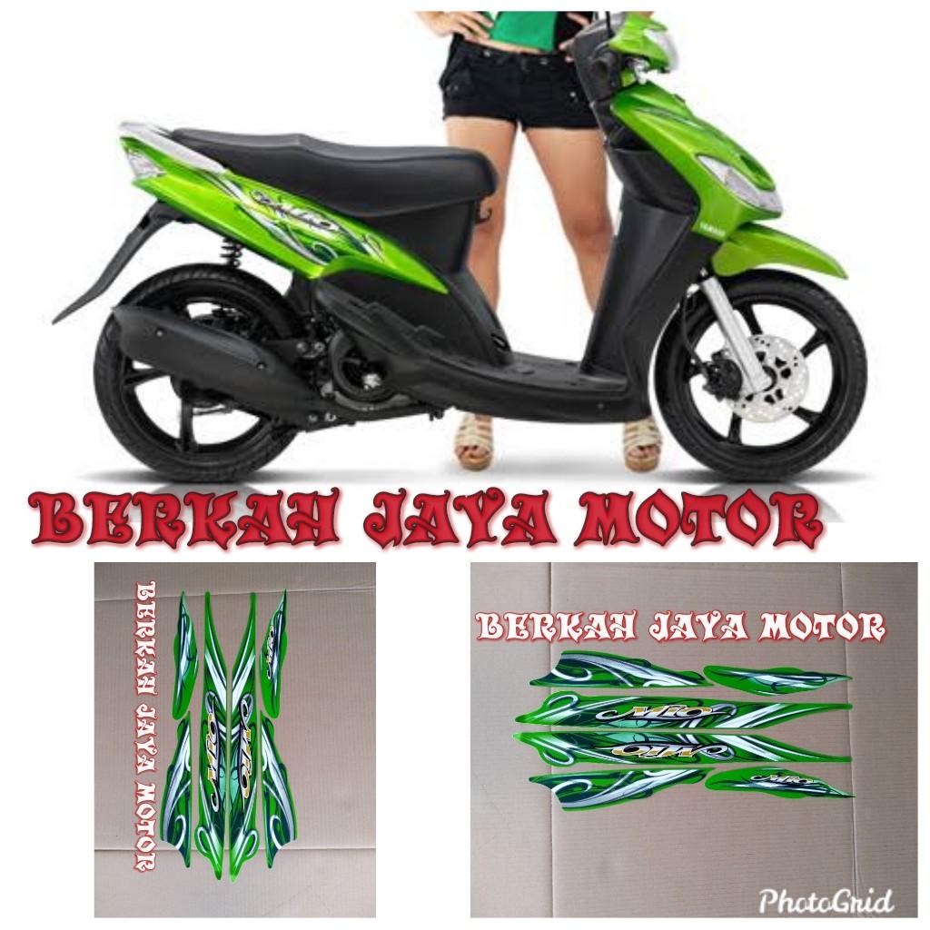 STICKER STRIPING LIS BODY MOTOR MIO SMILE 2011 HIJAU