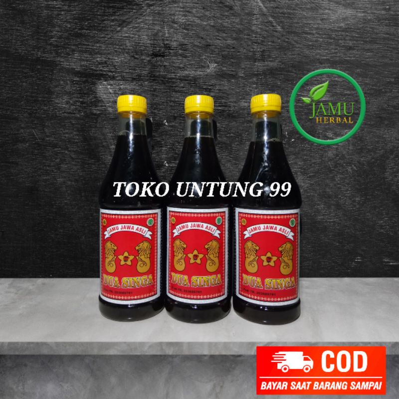 Botol Plastik Jamu  Dua Singa 600ml Pegal Linu Asam Urat Jamu Jawa Asli