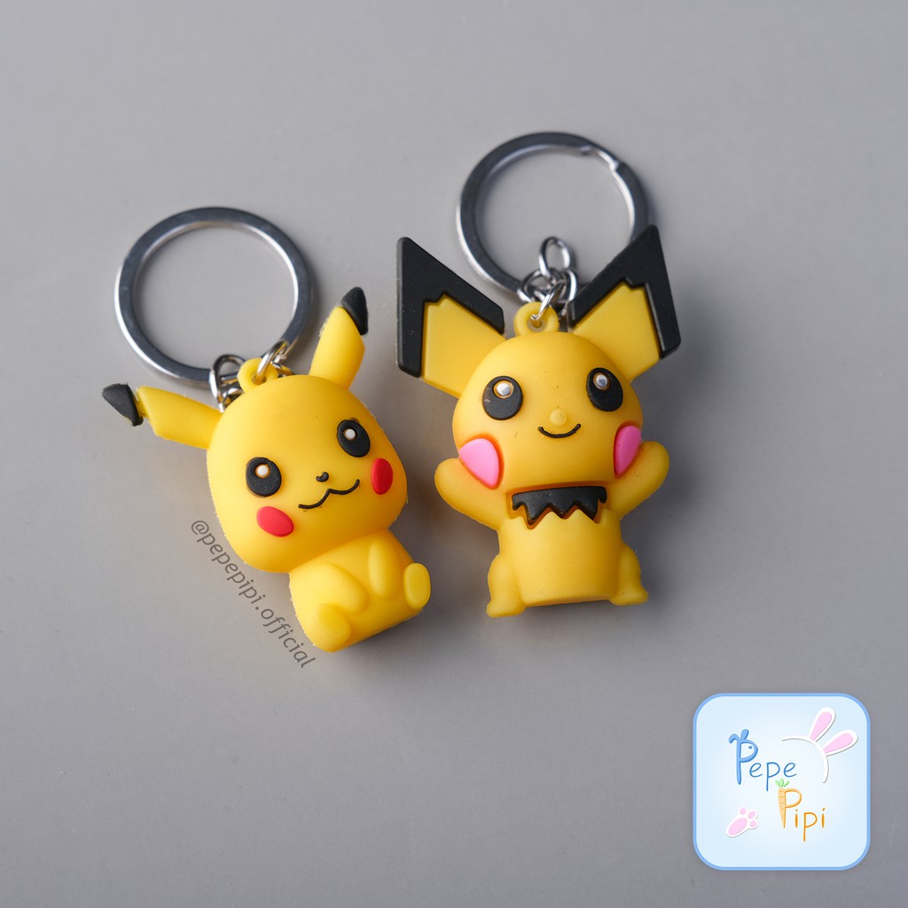 Gantungan Kunci Pikachu Pichu Ganci Keychain Hiasan Tas Pokemon Pikacu