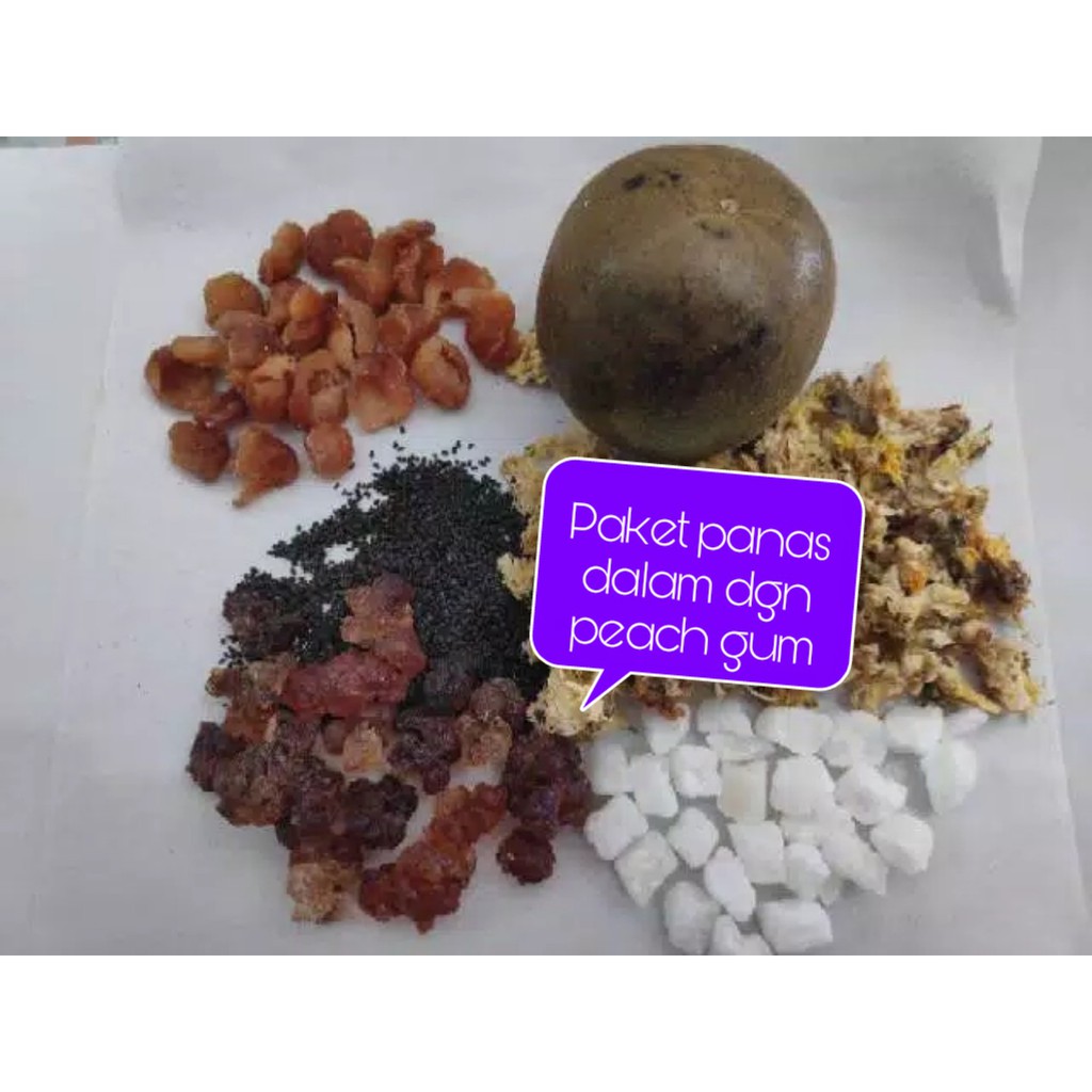 

Paket Pas Dalam Lengkap dengan Peach Gum Tao Jiao Peach Resin Dessert Getah Persik