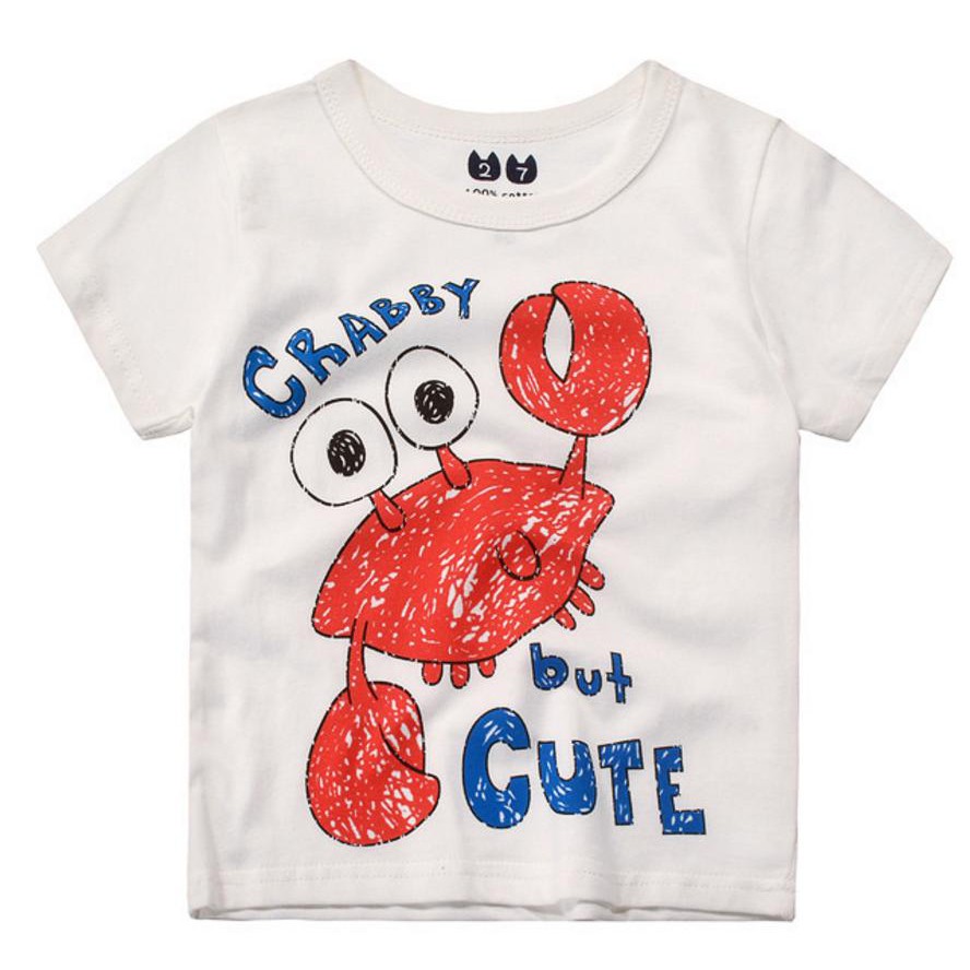 T-shirt baju Anak Cute Crabby / Baju Atasan Anak / Baju Kaos Anak