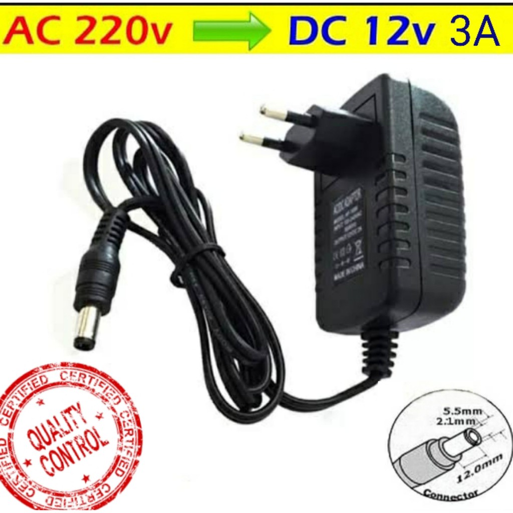 Adaptor CCTV / Hiviksion / juga LED Strip 12V 3A (REAL) Original