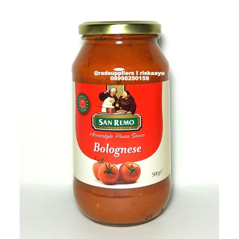 

San Remo Pasta Saus Bolognese 500gram, Bolognese Saus SanRemo, Terbaik