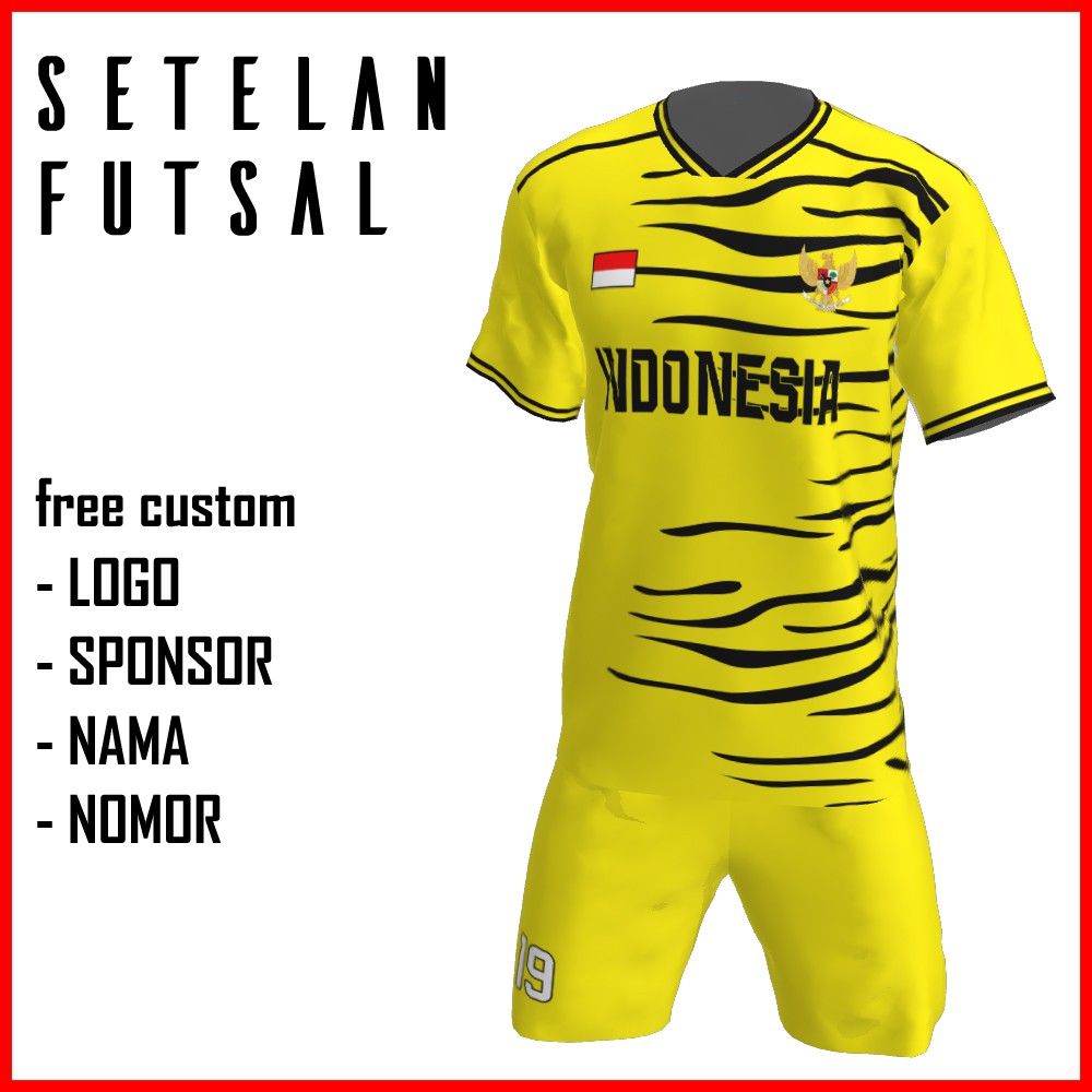 Bikin Jersey Futsal Custom Printing , Baju Kaos Jersey Setelan
