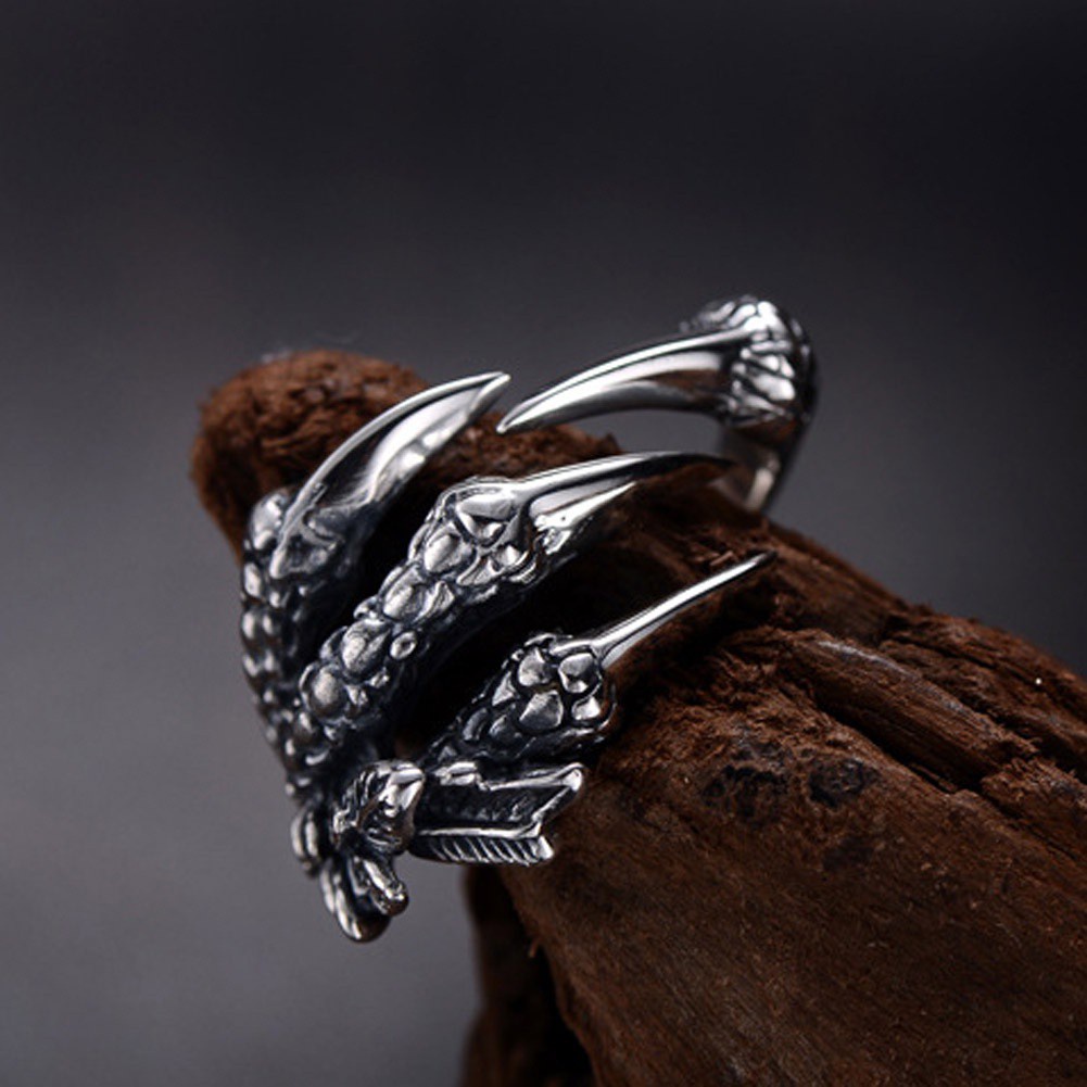 Hospitality Fancyqube Men Alloy Fashion Gothic Punk Ring Dragon Claw Finger Ring