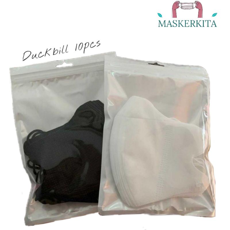 masker duckbill garis ecer 10pcs murah