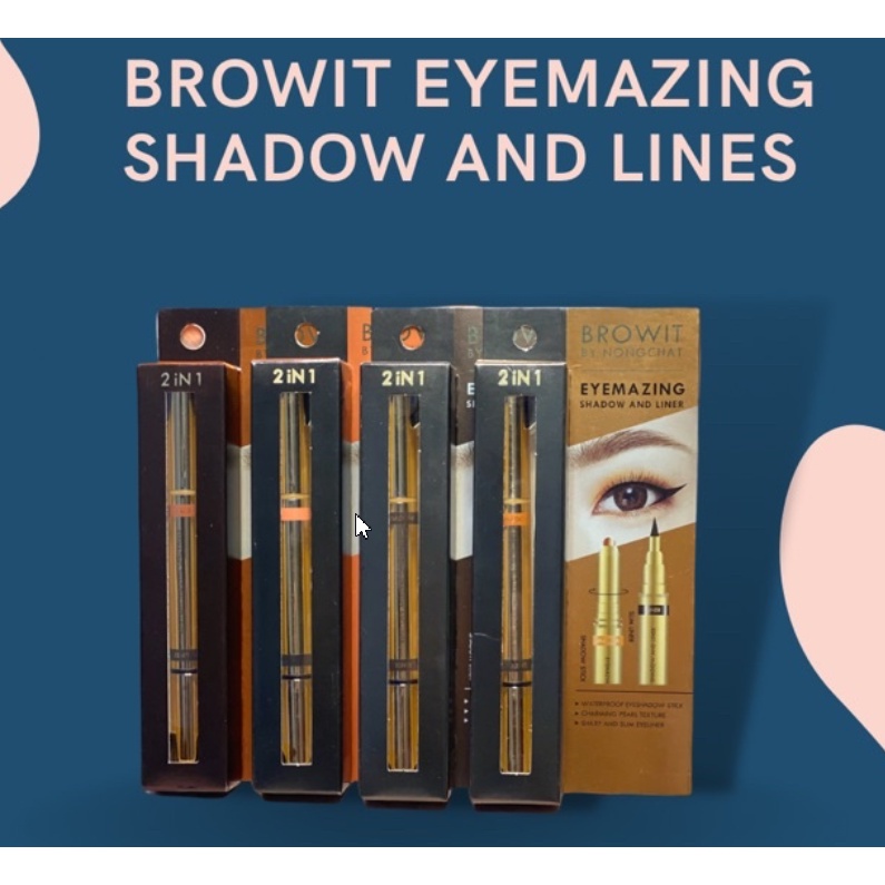 [BEST SELLER] Browit By Nongchat Eyemazing Shadow and Eyeliner 2 in 1 100% ORIGINAL THAILAND