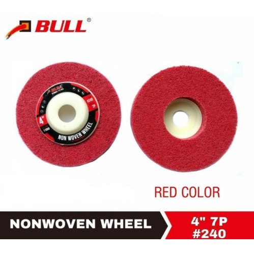 Mata Gerinda Poles Red Merah Non Woven Wheel Abrasive 4 Inch Grit 240