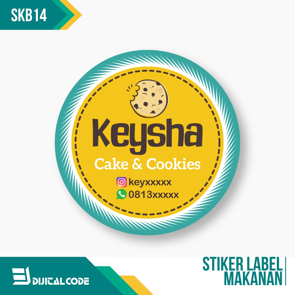

SKB14 Stiker Label Bulat Untuk Kemasan Makanan