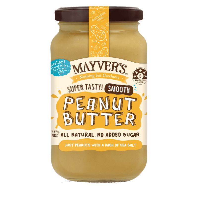

Mayvers Peanut Butter Smooth 375 G/Jar