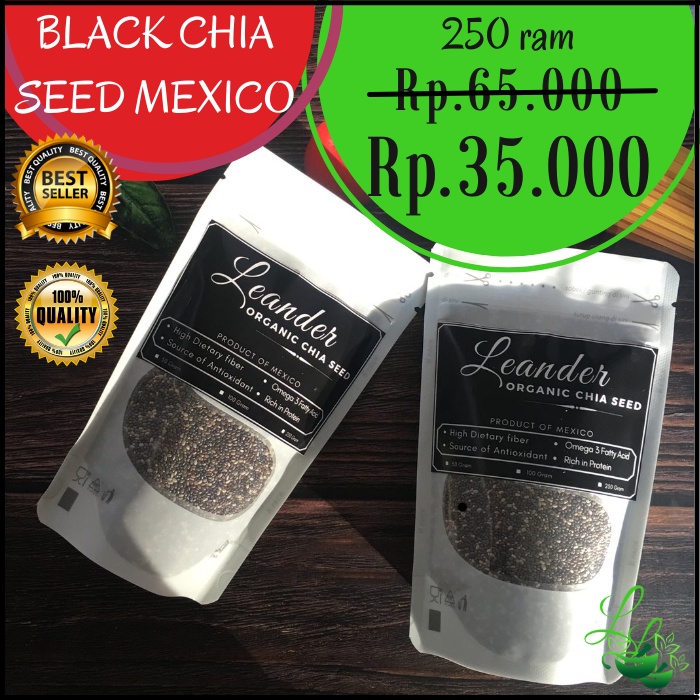 

Black Chia Seed 250 Gram PREMIUM QUALITY Chiaseed Chiaseeds Chia seed organic organik black Mexico biji chia murah