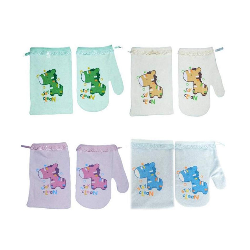 Kiddy Washlap Handuk isi 2 pcs / Lap Mandi Bayi - 3770