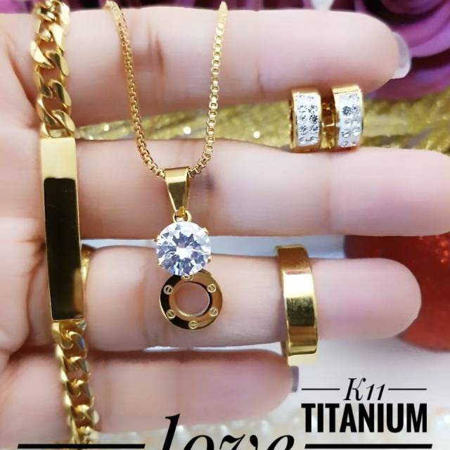 Titanium set perhiasan 2130k