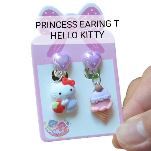 ANTING KOREA ANAK JEPIT MOTIF PRINCESS PRINCES CLAY GIWANG KAWAII LUCU IMPORT GIWANG AKSESORIS