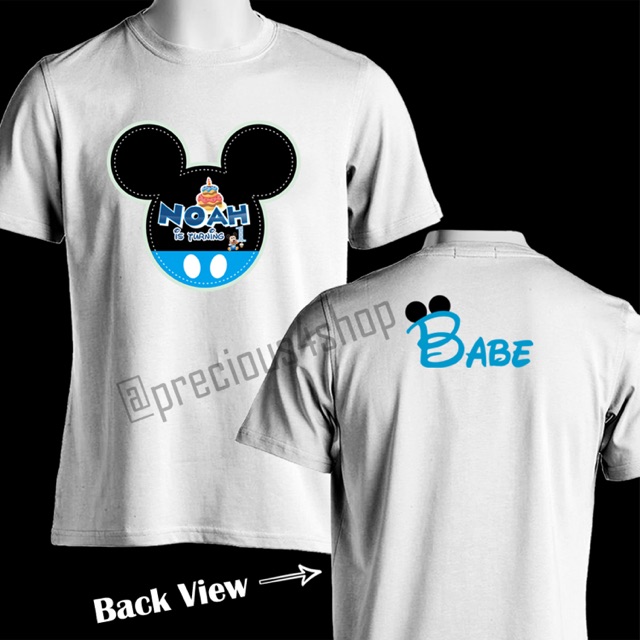 Custom Request | Kaos Mickey & Minnie Birthday Tema Ultah | Cetak Depan Belakang | T-Shirt