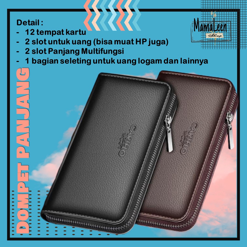 DOMPET LONG WALLET PANJANG RESLETING PRIA COWOK LAKI LAKI 