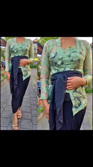 SALE !! Set kebaya jadi motif anggrek