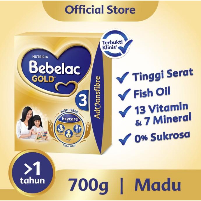 

Bebelac Gold 3 Madu Susu Bubuk Tinggi Serat 700 Gr