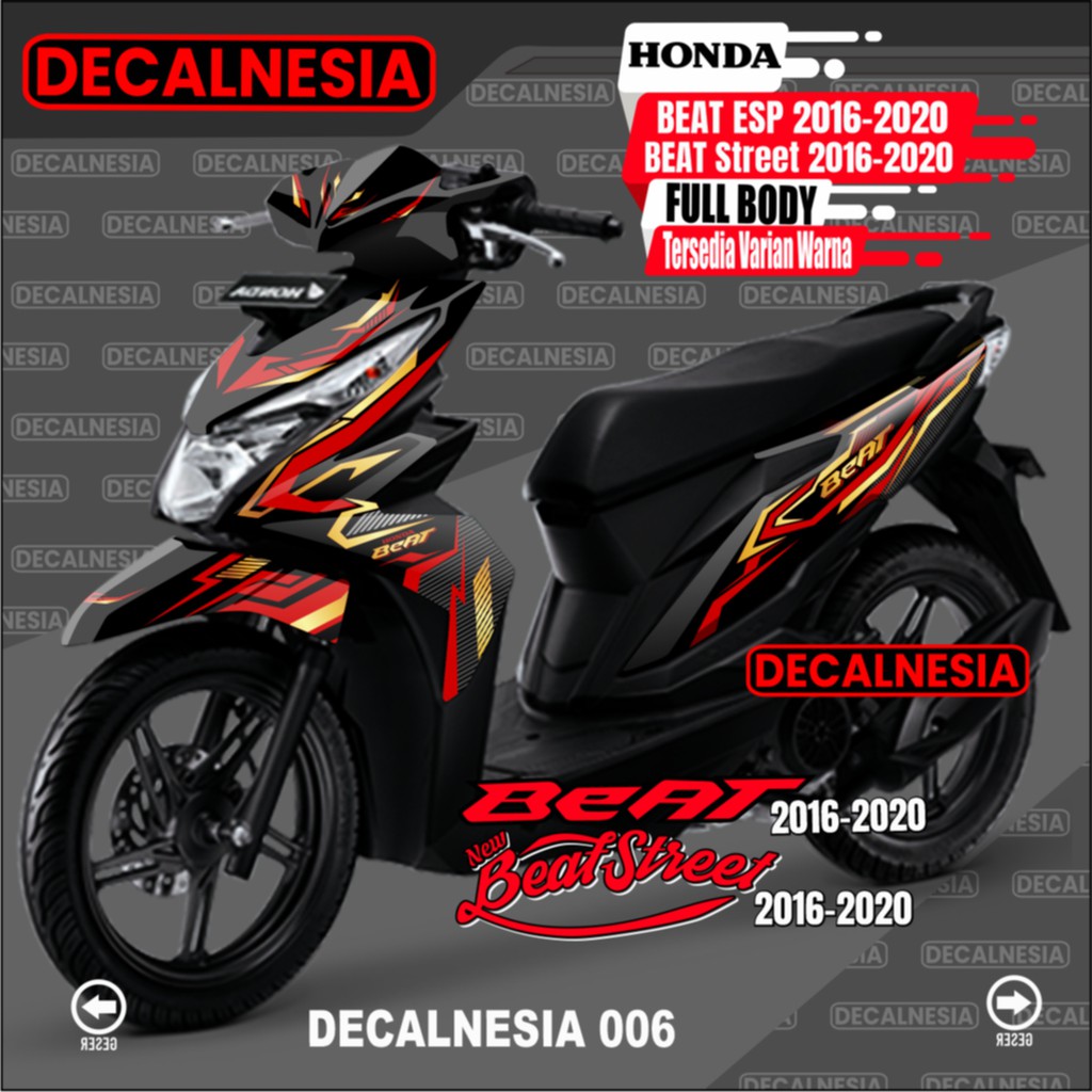 Honda Decal Stiker Motor Beat ESP 2017 2018 2019 2020 FullBody Sticker Beat Street Variasi Racing