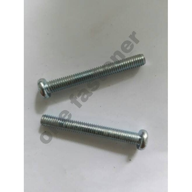 ( 100 Pc ) Baut Obeng JP M5x60 Putih 6cm baut 8 machine screw