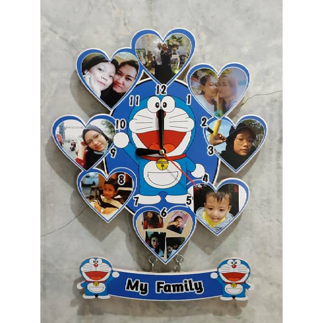 Grosir Jam Dinding Love Doraemon Foto Dan Gantungan Nama Unik Murah AXoKM7cdM6OjJ